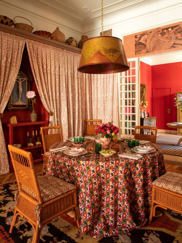 Décor mediterrâneo em casa de casal de designers em Milão
