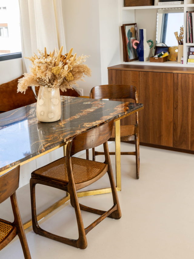 Apto contemporâneo em Paris em marrom e branco